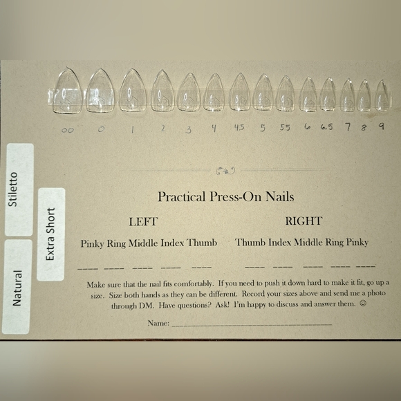 Sizing Kit Apres Gel-x Press On Nails Various Shapes & Lengths - Picture 10 of 12